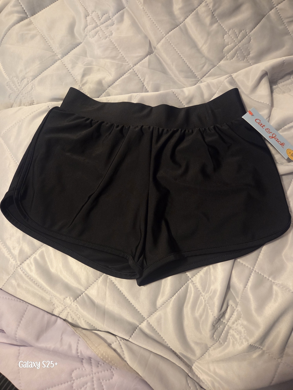 Cat & Jack Girls Large (10/12) Black Active Shorts